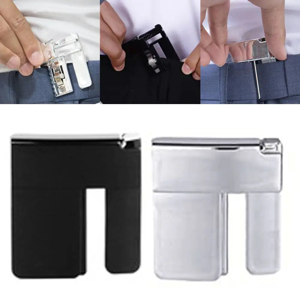 Unisex Waist Buckle Lazy Tighten Waistband Pants Clip Folding Elastic