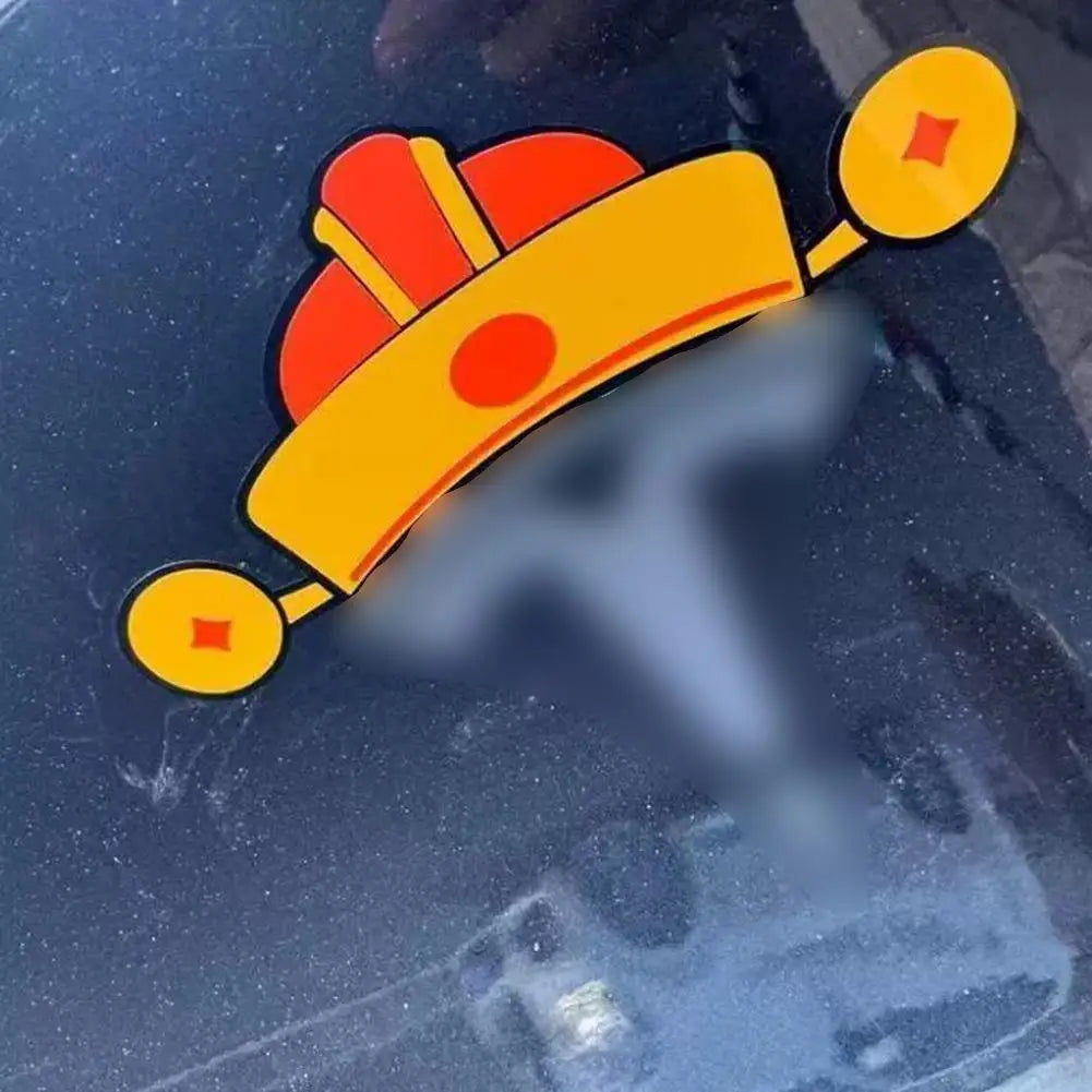 Tesla Model Y & 3 Christmas Santa Hat Window Sticker Decal