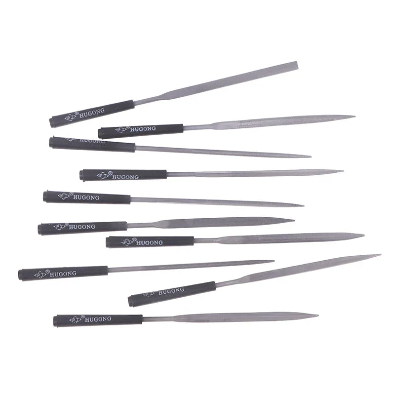 10-Piece Metal Needle File Set – Steel Rasp & Wood Filing Kit