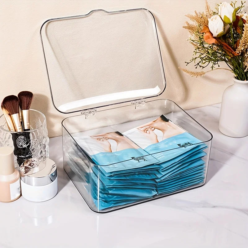 Acrylic Clear Stationery Organizer Box Clamshell Design