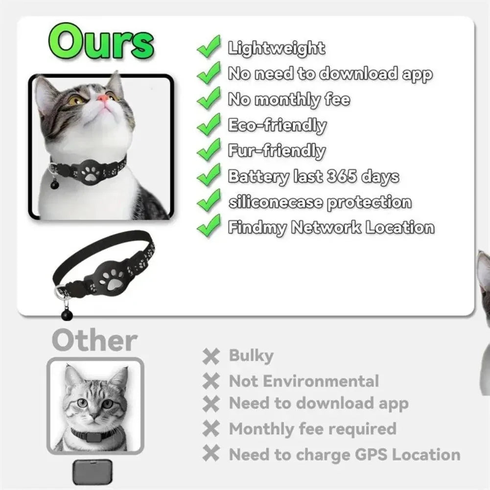 Waterproof Reflective GPS Tracker Collar for Cats & Kittens
