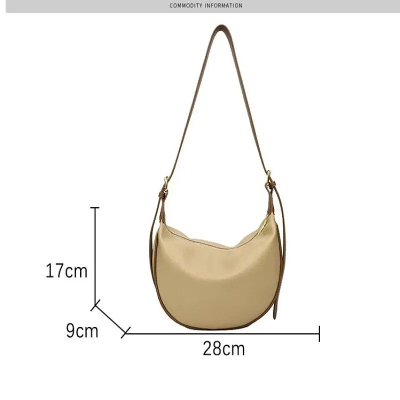 Women's Crescent Crossbody Bag | Soft PU Leather Hobo Sling