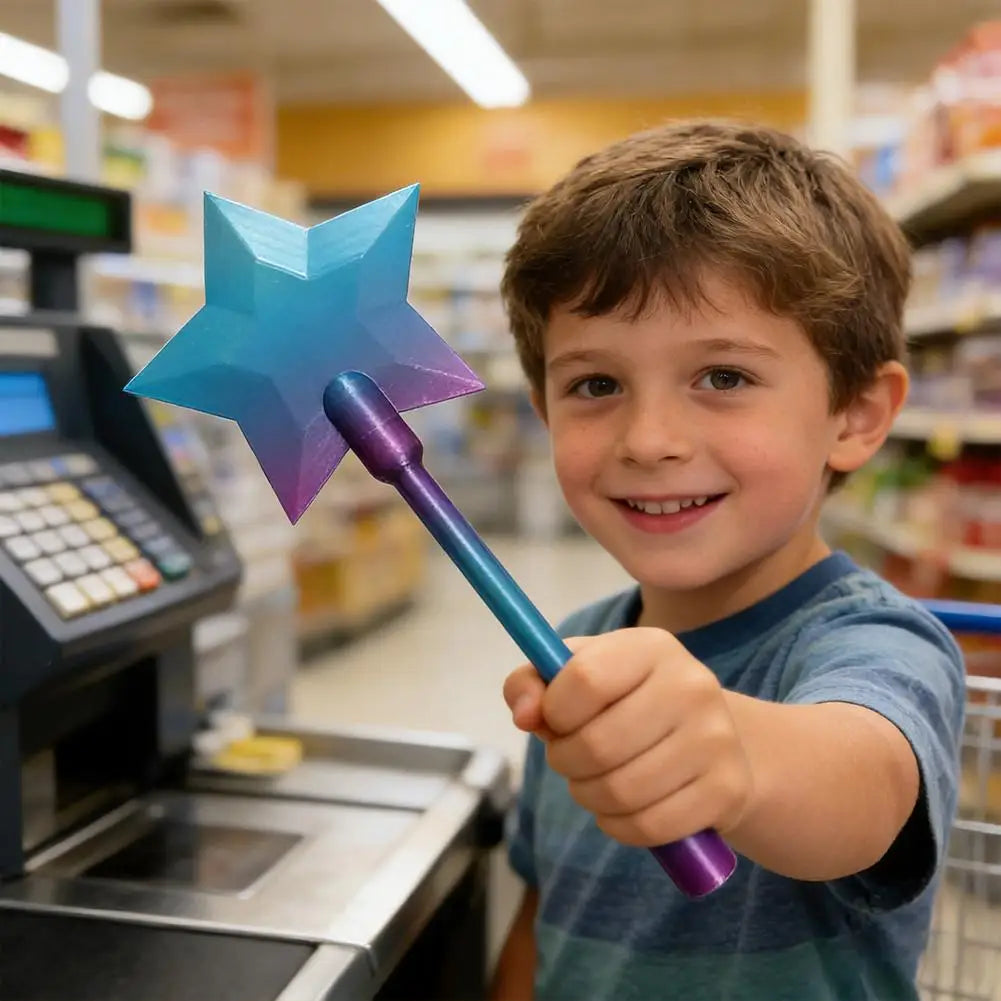 3D Printed Star Magic Wand Tap-to-Pay Card Holder | Fun Gift