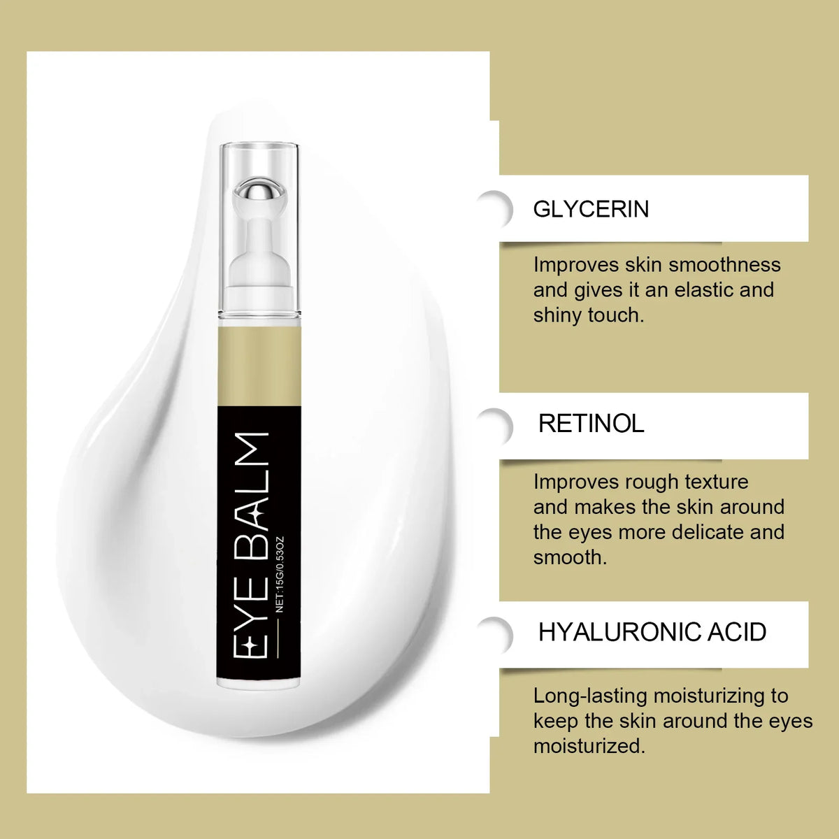 Retinol Eye Cream – Dark Circles, Anti-Aging & Moisturizing