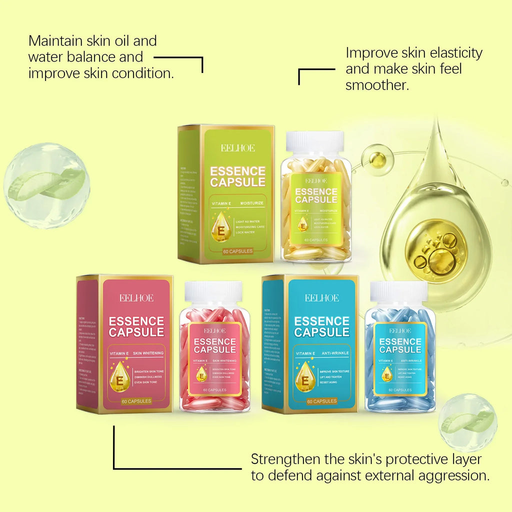 EELHOE Brightening Face Serum Capsules | Vitamin E, 60 pcs