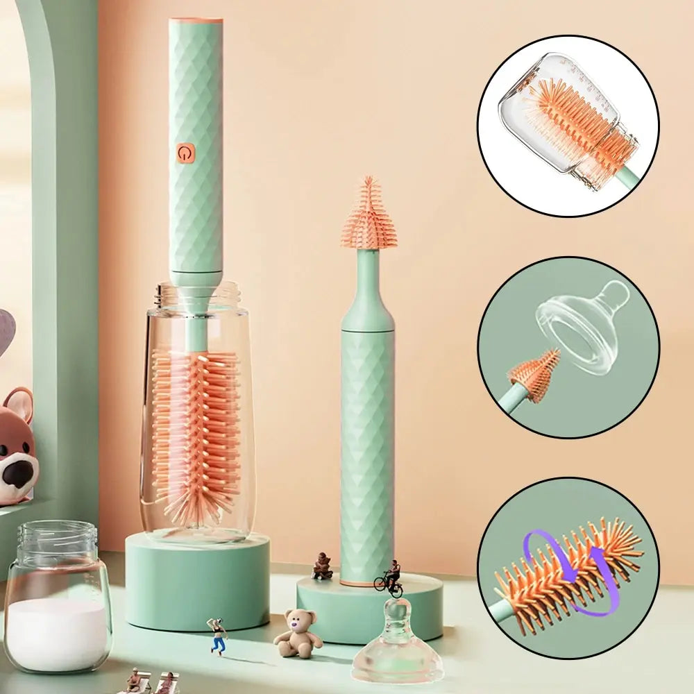 Cleaning Brush Electric Bottle Waterproof 360 Degree Rotating Long