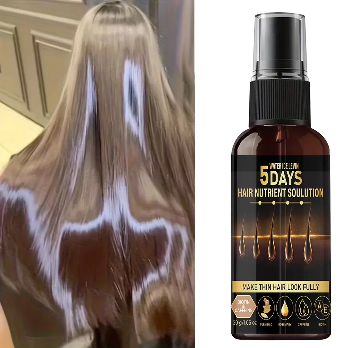 Biotin & Caffeine Hair Oil – Rosemary & Turmeric, 30g