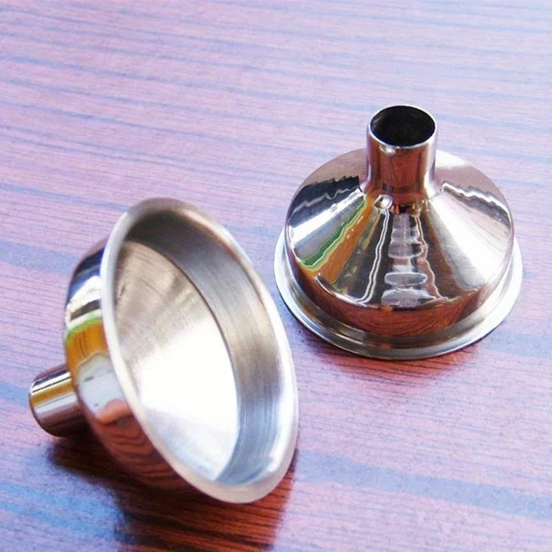 1 Selling Silver Mini Stainless Steel Funnel Home Kitchen Oil Soup