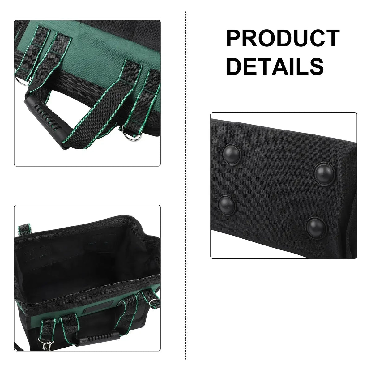 16" Heavy Duty Electrician Tool Bag – Wide Mouth Canvas Tote