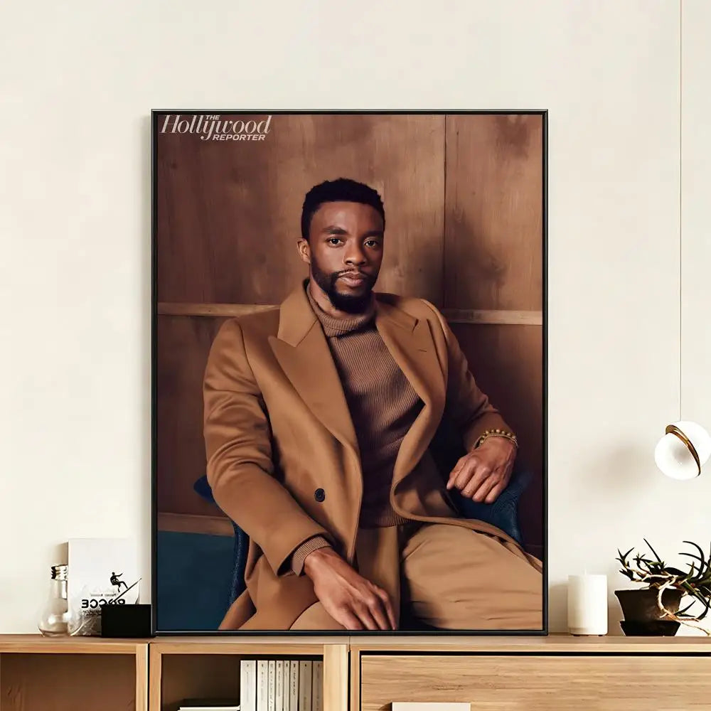 Chadwick Boseman HD Art Poster – Waterproof Sticky Wall Decor