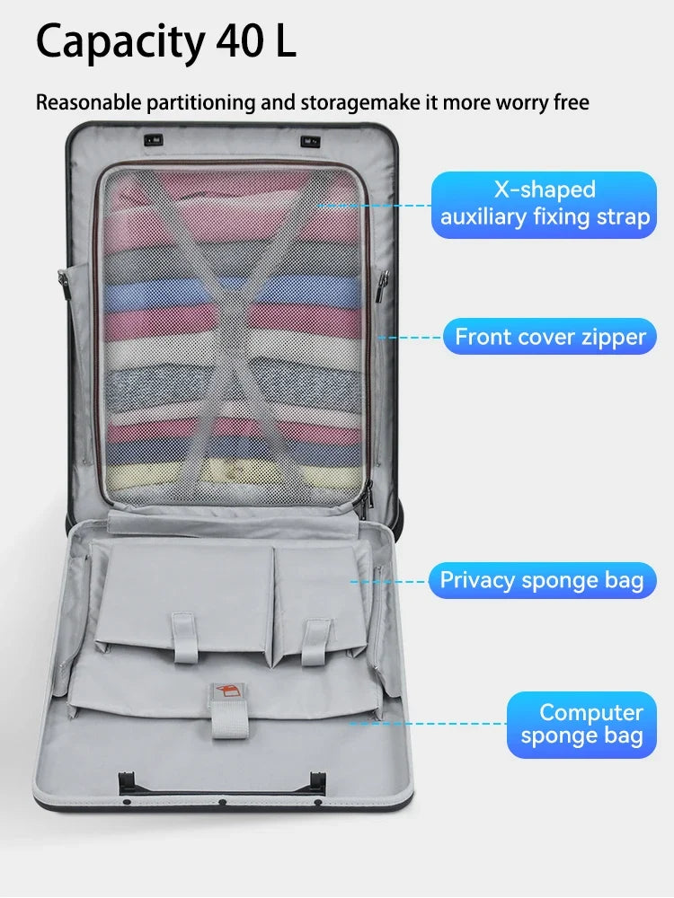 20" Electric Rideable Carry-On Suitcase | TSA Lock & PC Shell