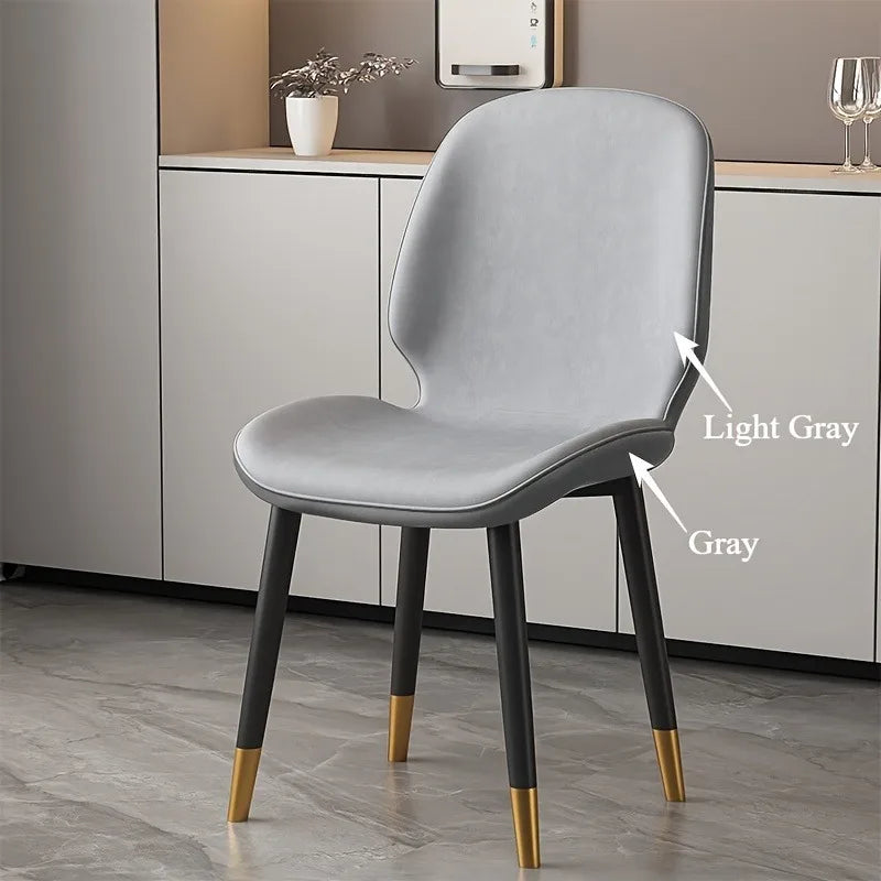 Modern Dining Chair – Padded Foam Seat & Metal Frame