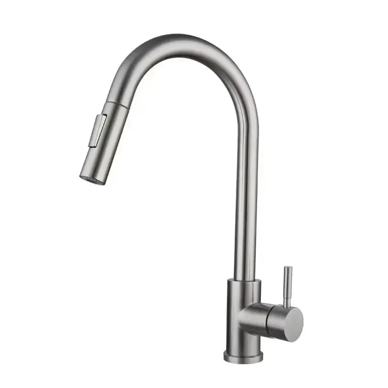 Pull-Out Kitchen Faucet Single Hole | Chrome & Black Mixer Tap