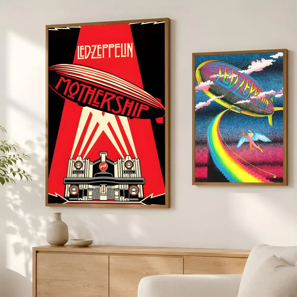 Led Zeppelin Self-Stick HD Wall Poster – Waterproof Room Decor