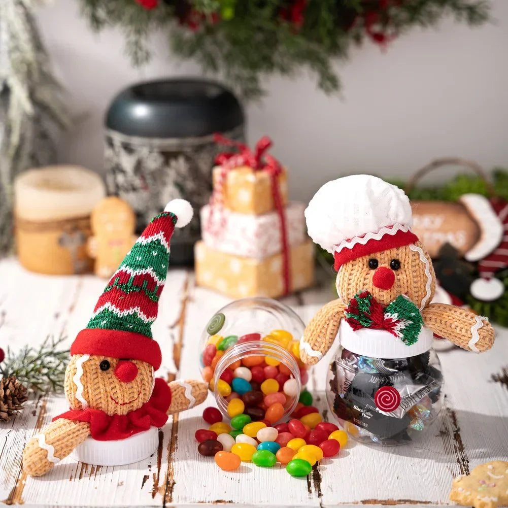 Christmas Candy Jar Biscuit Man Design – Holiday Treat Storage