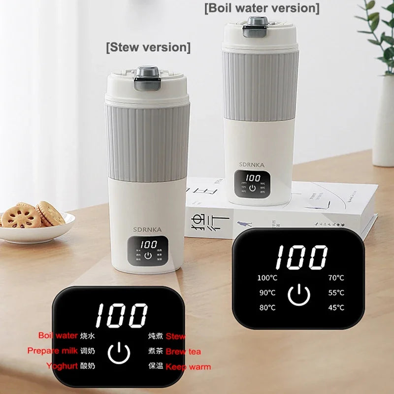 URGGU 650ml Portable Travel Electric Kettle – LED & Temp Control