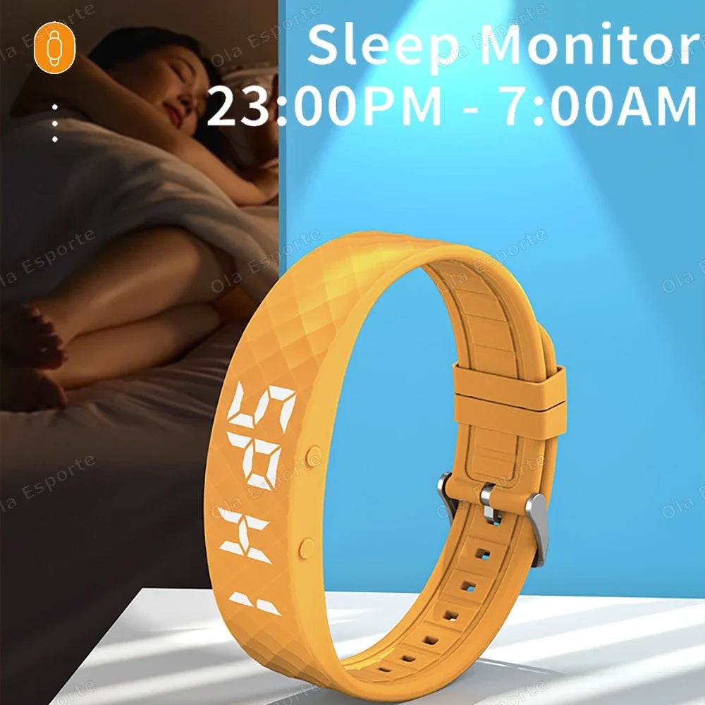 Smart Fitness Wristband LED Pedometer Sleep Tracker IP65