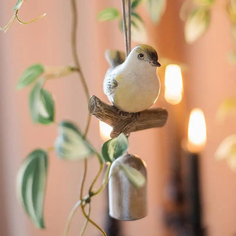 Bird Wind Chimes Resin Bell Pendants Decorative Villas Courtyards