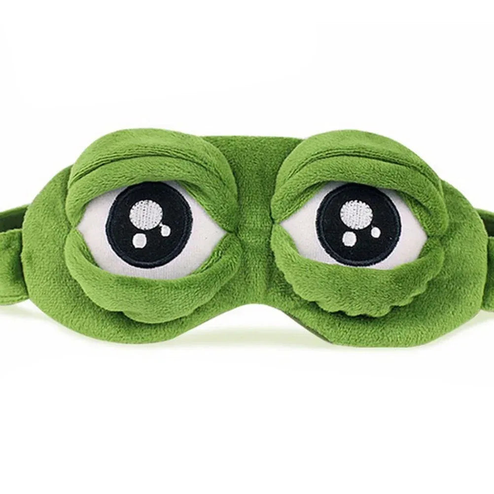 3D Frog Sleep Mask – Soft Light-Blocking Eye Mask for Travel