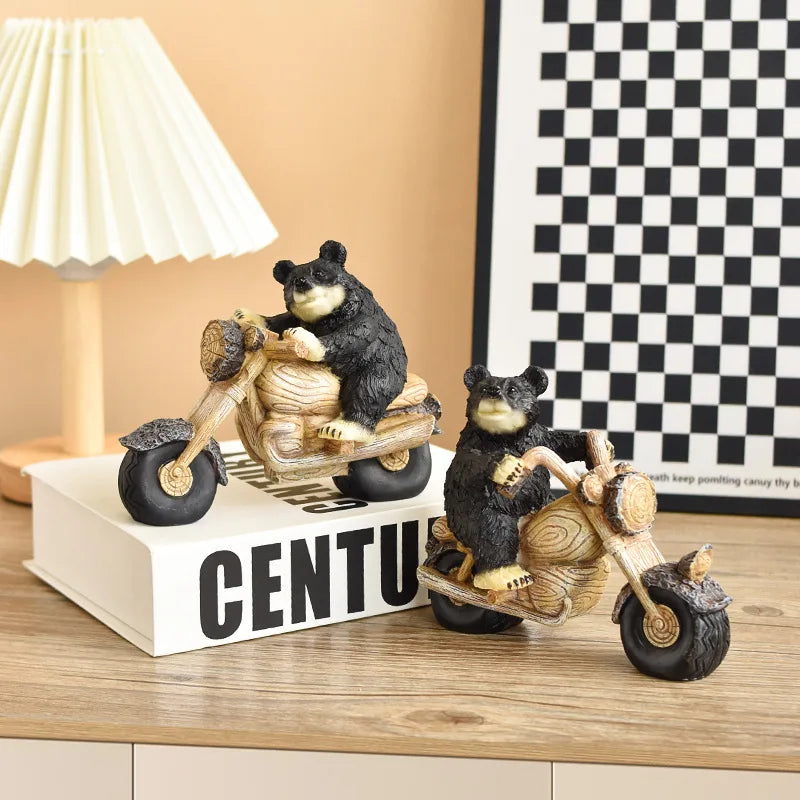 Black Bear Display Home Living Room TV Cabinet Porch Decoration Decor