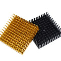 Aluminum IC Heat Sink 40x40x11mm & 28x28mm Gold/Black