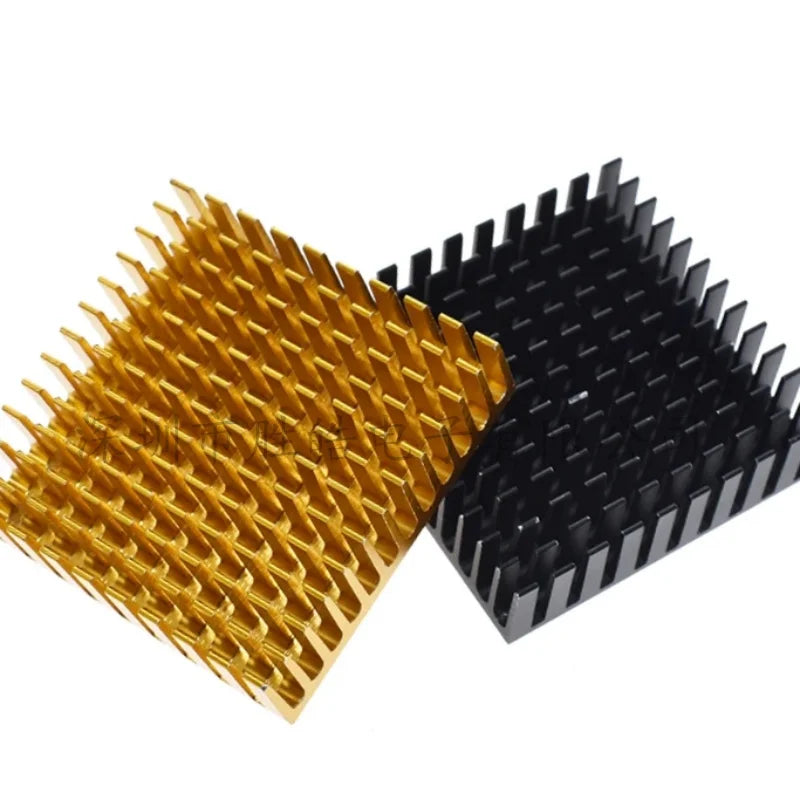 Aluminum IC Heat Sink 40x40x11mm & 28x28mm Gold/Black