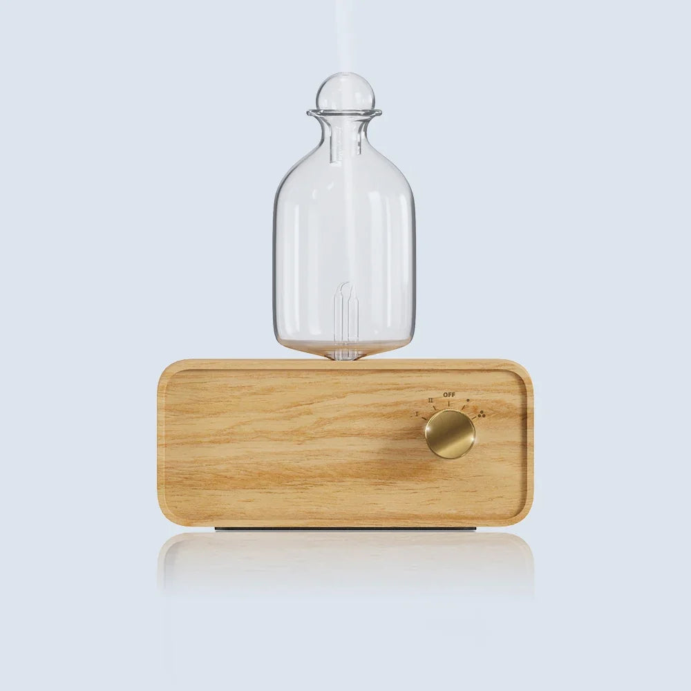 Waterless Essential Oil Diffuser | Wood & Glass Scent Machine