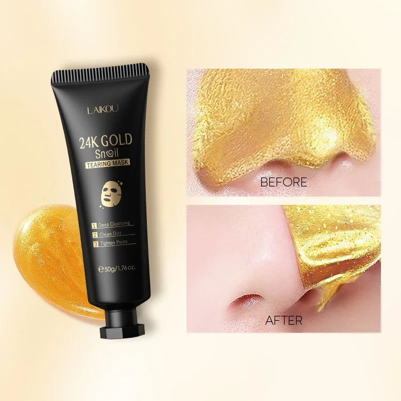LAIKOU 24K Gold Sakura Peel-Off Face Mask – Anti-Wrinkle