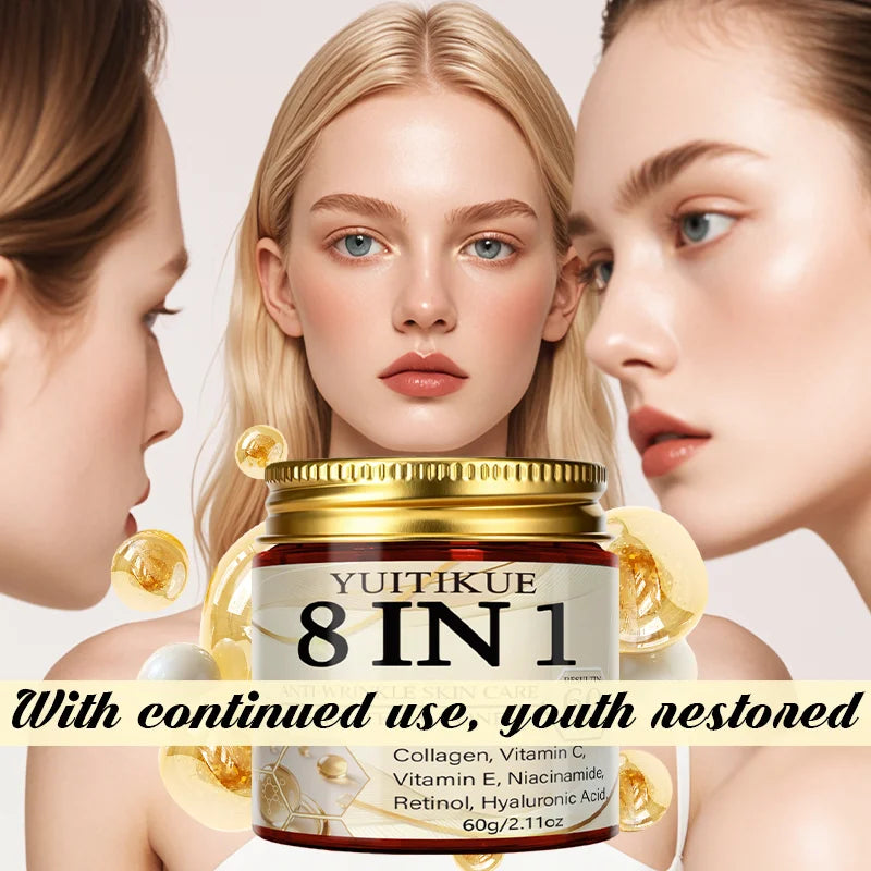 YUITIKUE 8-in-1 Face Cream – Collagen, Retinol & Hyaluronic Acid