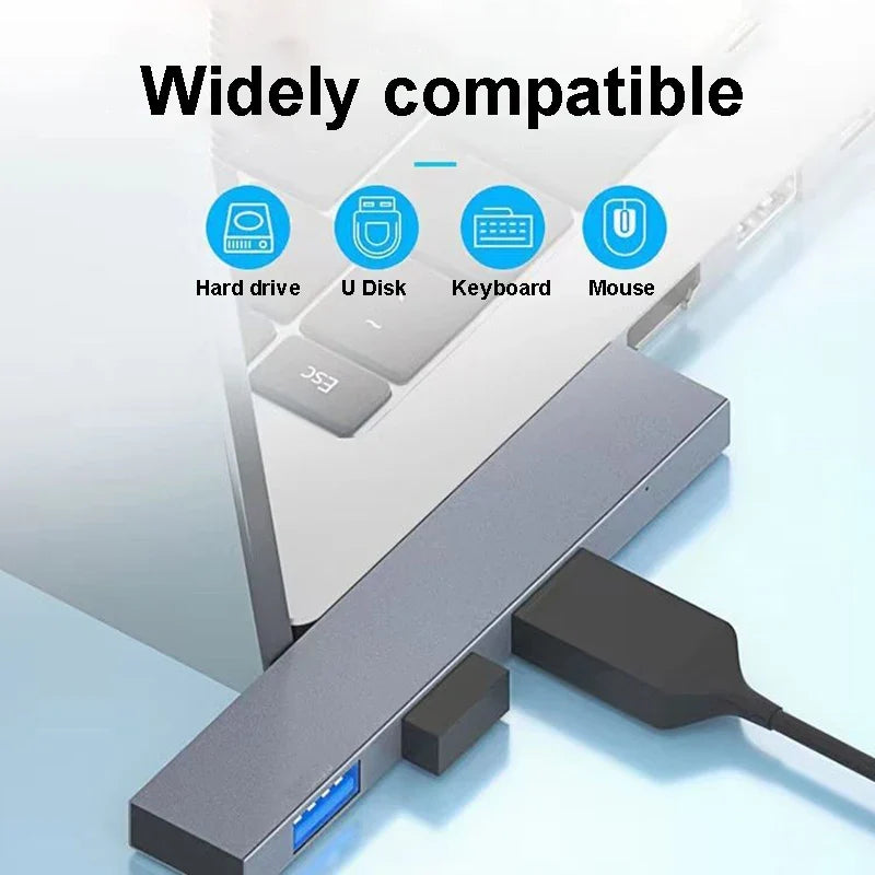 4-in-1 USB-C Hub 3.0 | 60W PD OTG Adapter for MacBook & Laptops