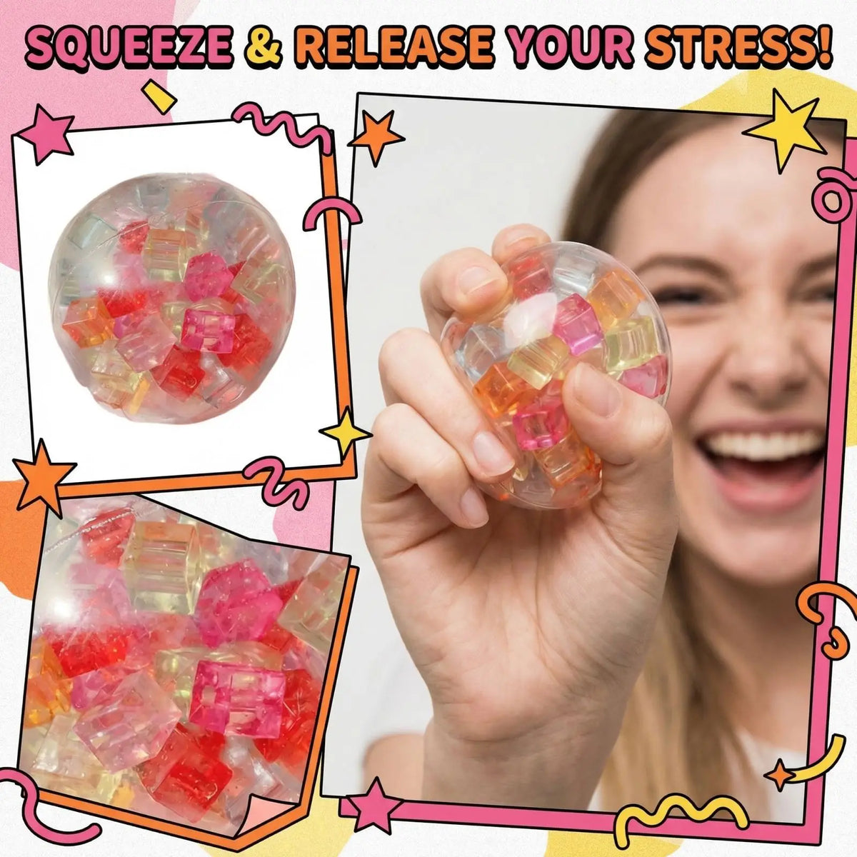 Squishy Stress Relief Ball – Soft Sensory Fidget Toy for Kids & Adults