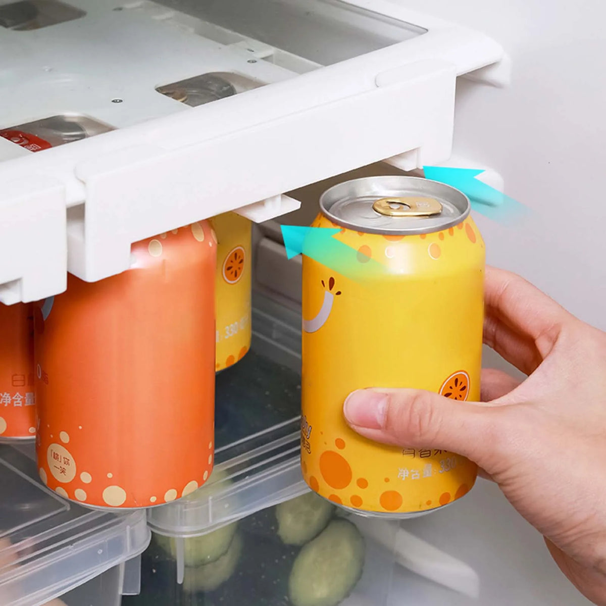 Hanging Fridge Soda Can Organizer | Space-Saving Drink Holder