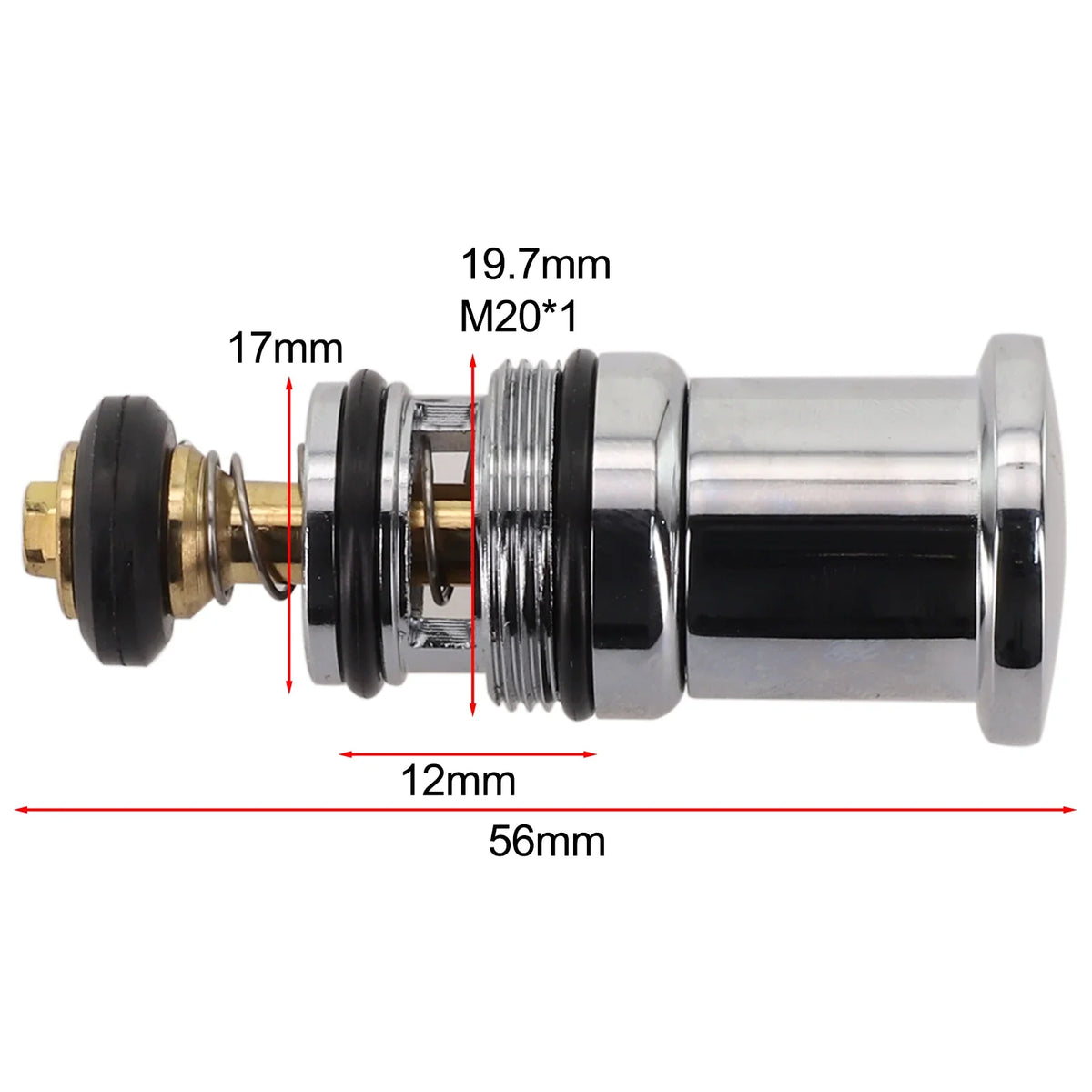 Brass Shower Diverter Valve – Rust-Proof Chrome Lever Switch