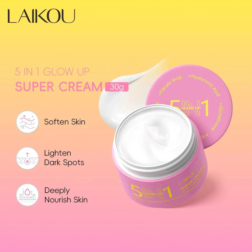 LAIKOU 5-in-1 Glow Face Cream 30g – Hydrating & Brightening