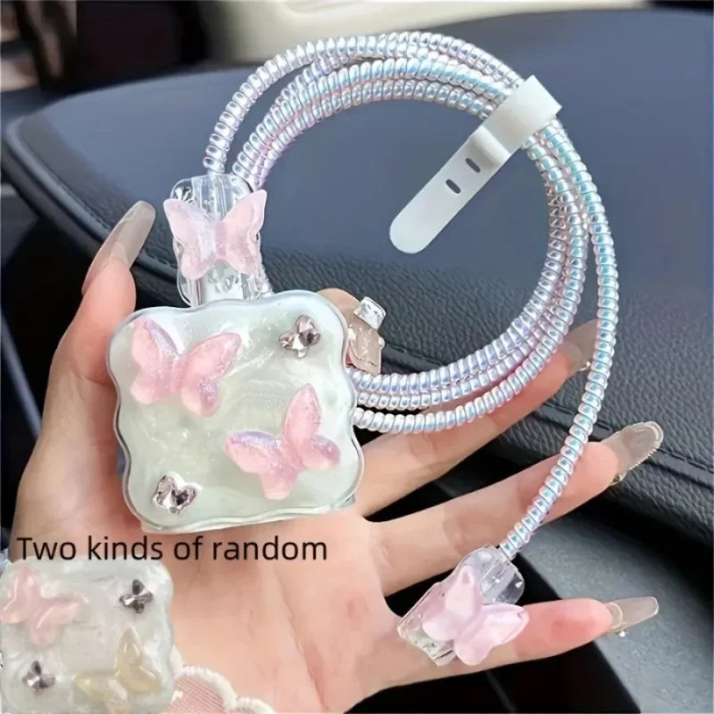 Butterfly Silicone Cable Protector for iPhone Fast Chargers