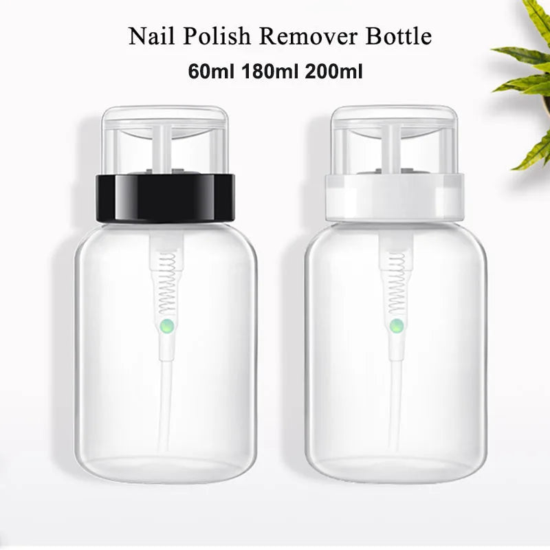 Refillable Nail Polish Remover Pump Bottle – 60ml & 180ml