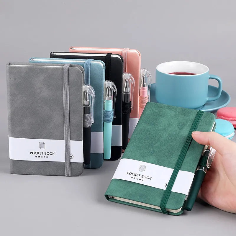 3-Pack A7 Pocket Notebooks – 100 Sheets, Elastic Closure