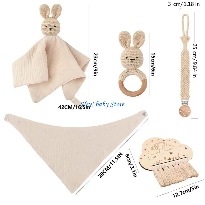 5-Piece Baby Soothing Towel & Teether Gift Set | 0–12 Months