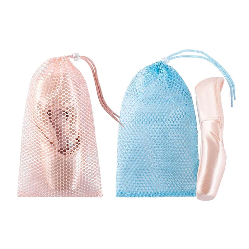 Drawstring Ballet Bag – Mesh Pointe Shoe Storage for Dancers