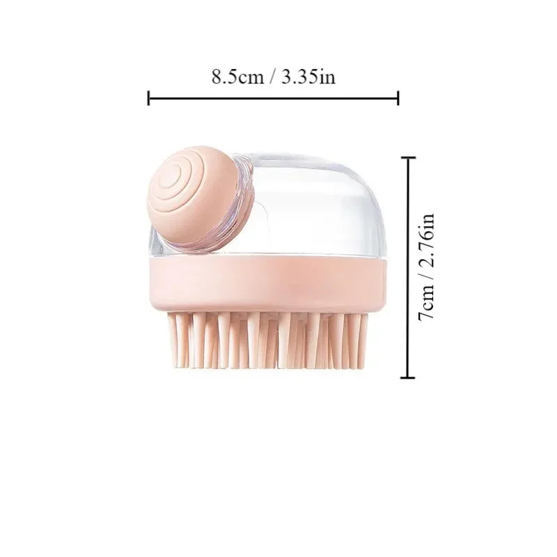 Pet Bath Brush with Shampoo Dispenser | Soft Silicone