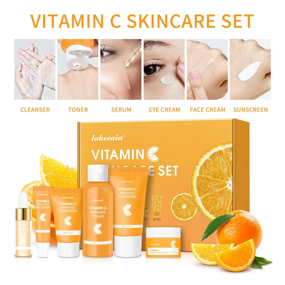 Vitamin C 6-Piece Skin Care Set – Brighten & Moisturize