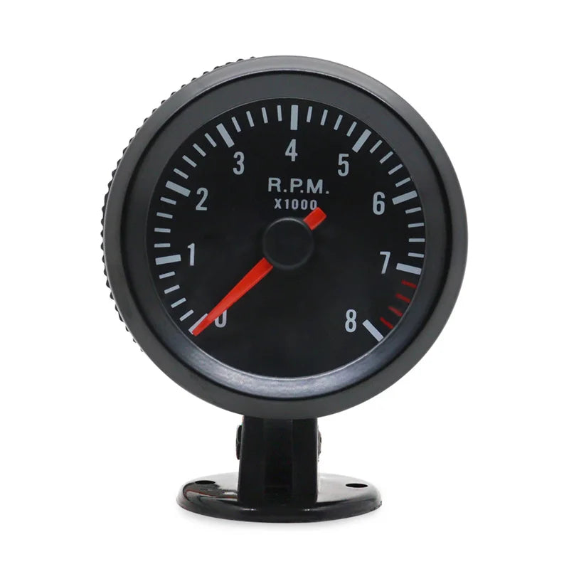 52mm Analog Tachometer RPM Gauge 0–8000 RPM White LED | Petrol Car