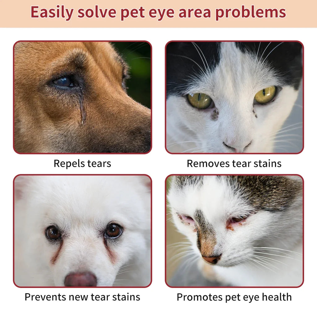 GJYC PET Natural Gentle Tear Stain Balm Brush Remover Reduces Eye