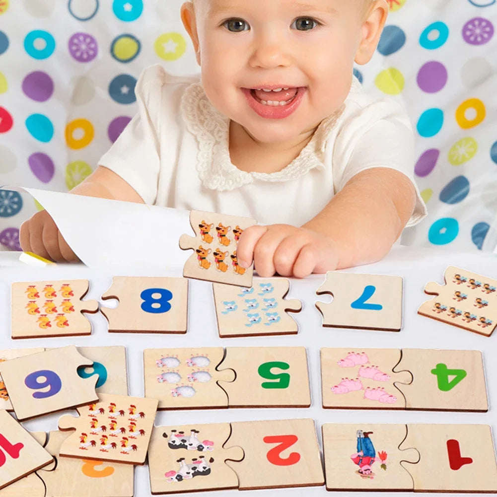 Number Animal Matching Puzzle | Preschool Learning Toy for Kids