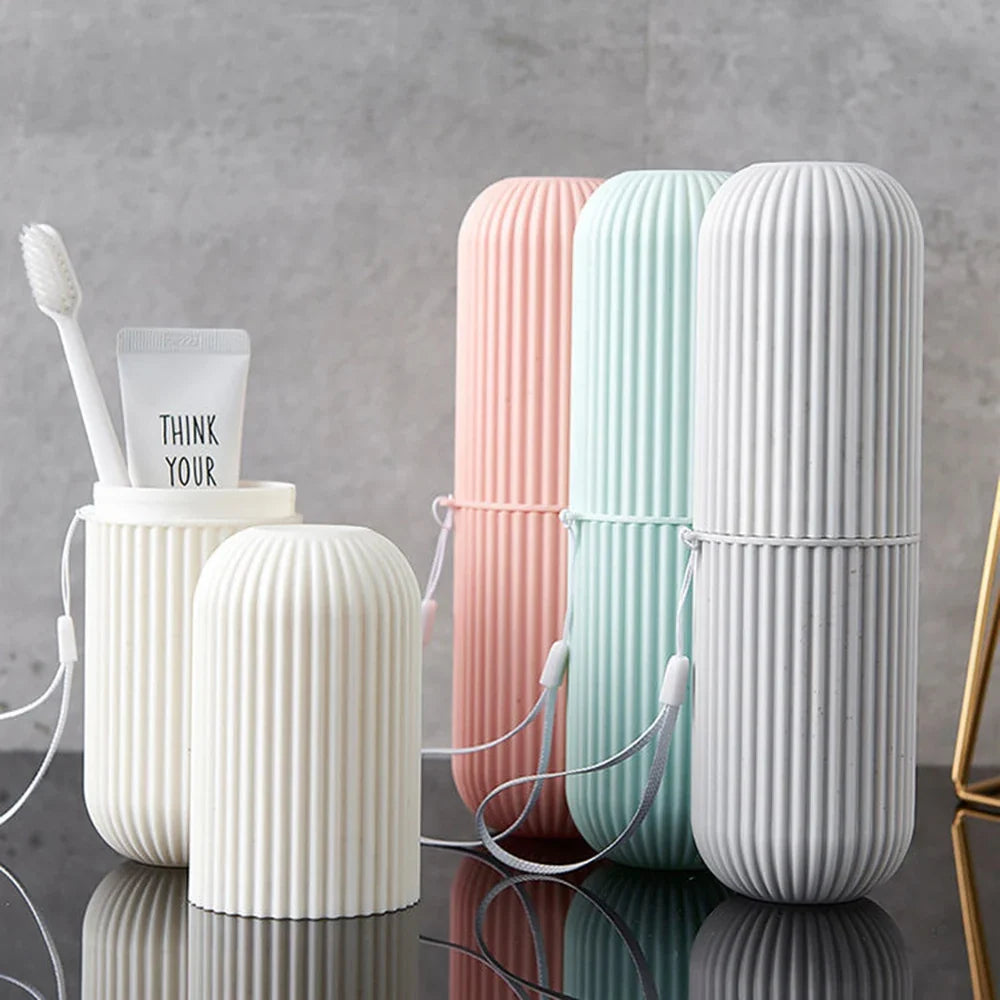Portable Toothbrush & Toothpaste Travel Case Organizer