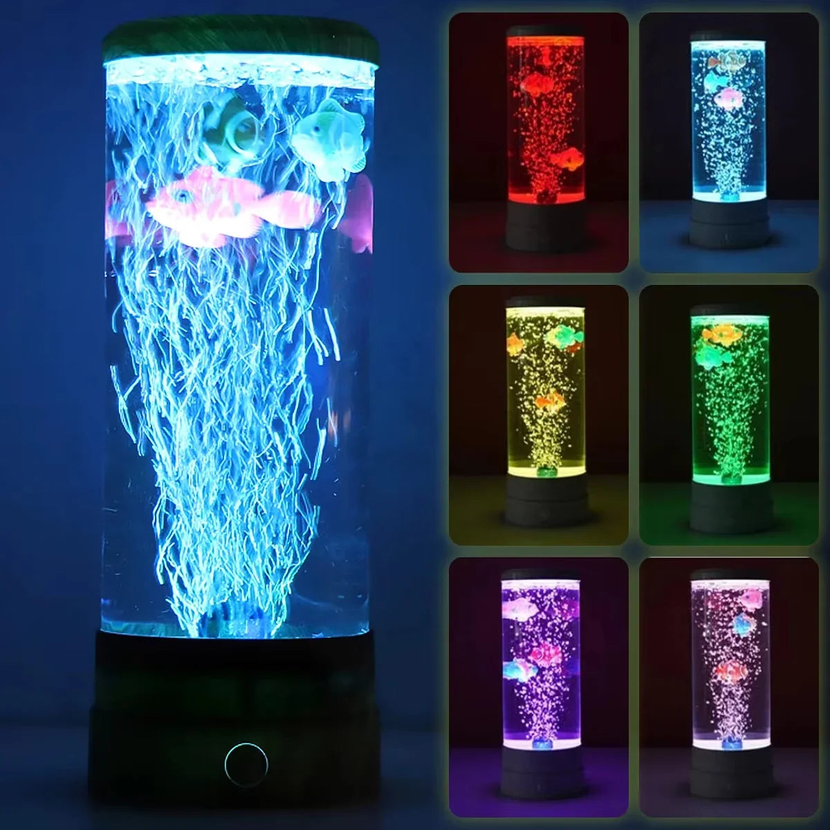 LED Fish Lamp Ambient Night Light Remote Control Changing Decorative