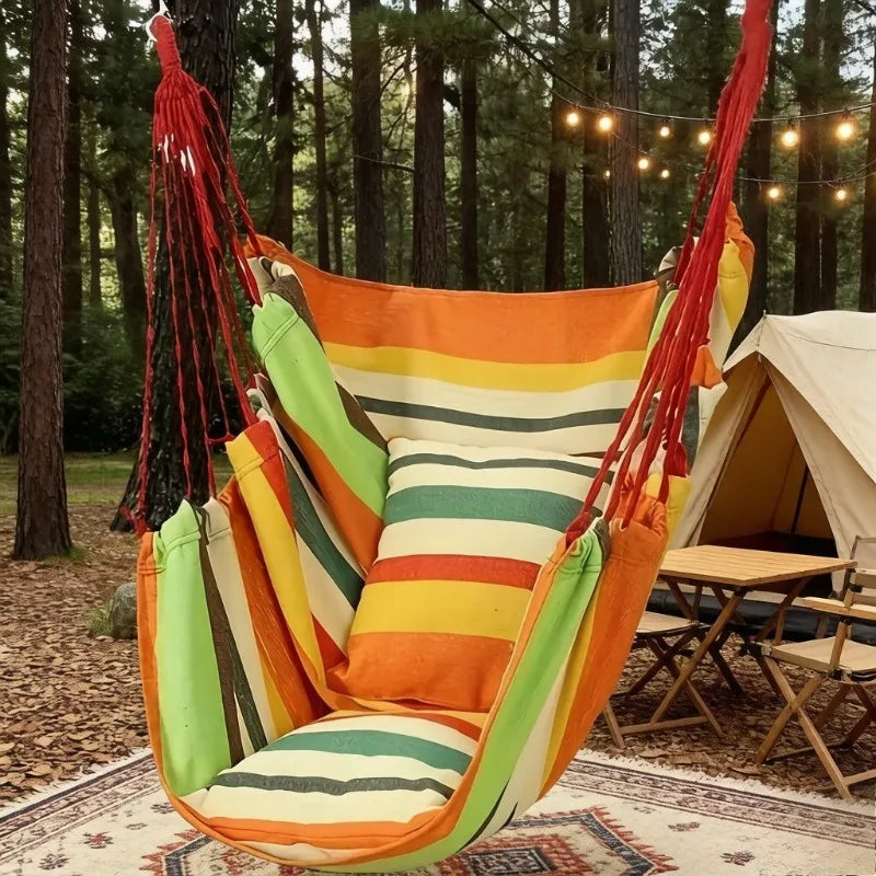 Cotton Hanging Hammock Swing Chair – Indoor & Outdoor