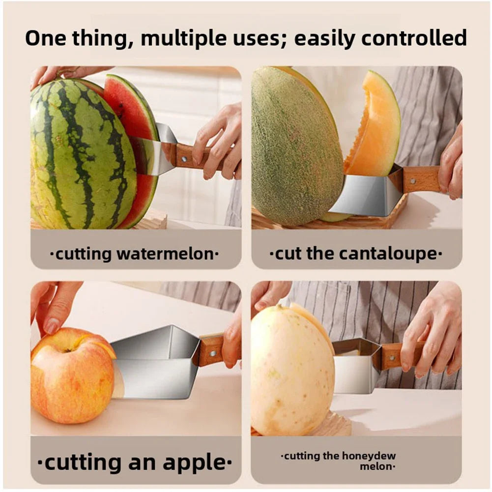 Stainless Steel Watermelon Slicer | Portable Fruit Cutter