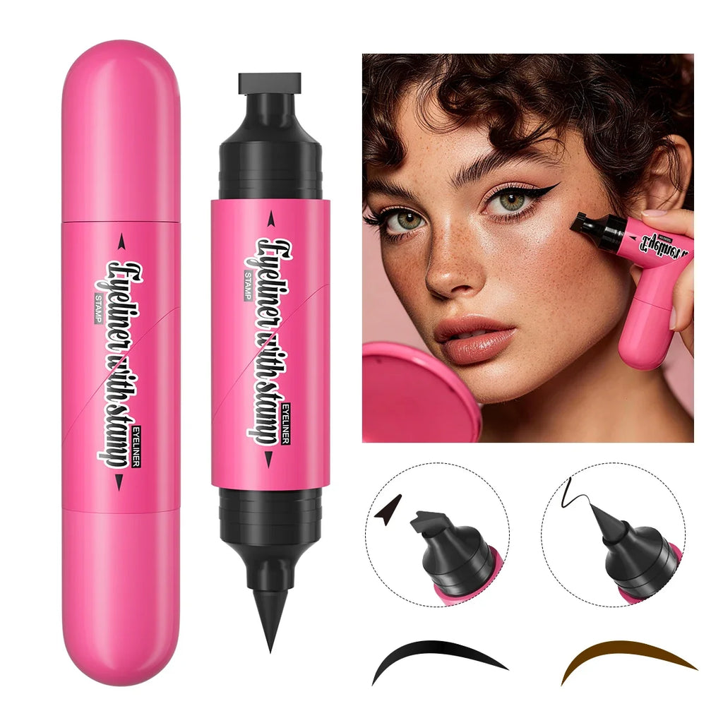 Hello Kiss 2-in-1 Winged Eyeliner Stamp Pen – Waterproof