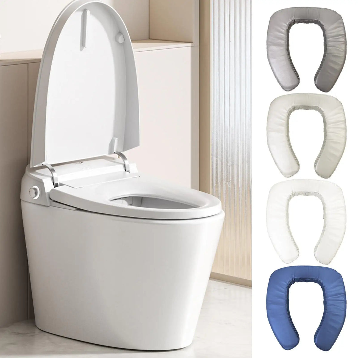 Ergonomic Padded Toilet Seat Riser – Non-Slip & Waterproof